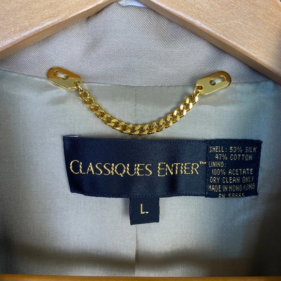 NWT Classiques Entier L SILK Flax Tan Blazer Coastal Heritage Luxe Nordstrom - Picture 3 of 13